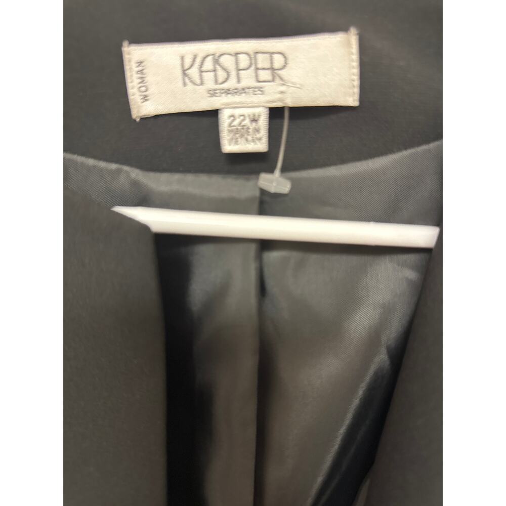 Kasper Separates Black Open Front Fully Lined Car… - image 3